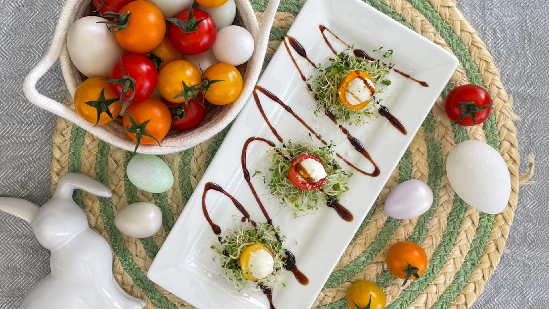 Recette pour Pâques de tomates cerises tricolores