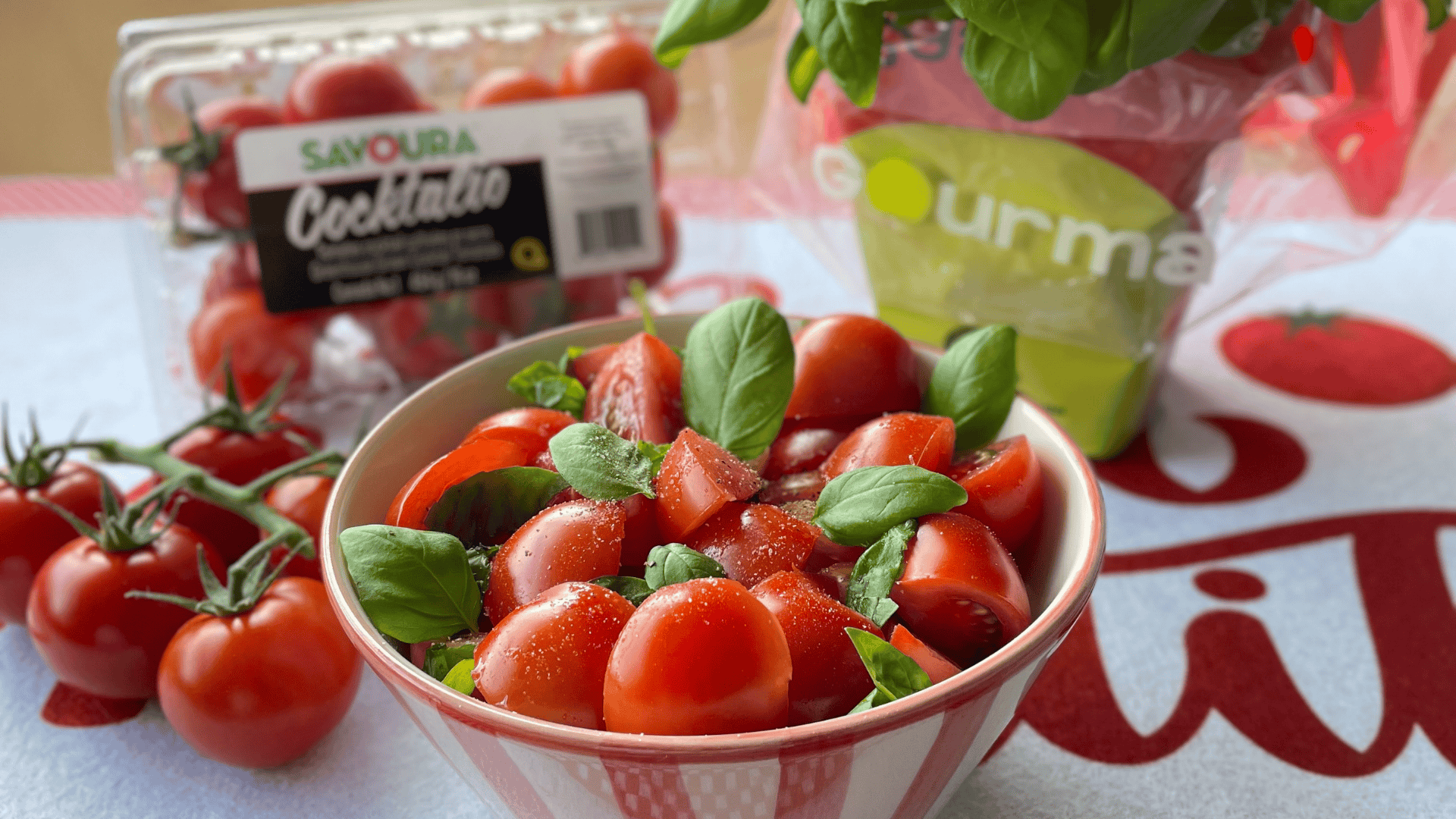 Tomate Savoura, Basilic Gourma, Recette, Salade, Tomates, Basilic